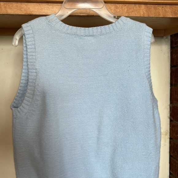 Gap Light Blue Stretch Sweater Vest Cotton Blend Boys Large L (10) - Picture 7 of 13